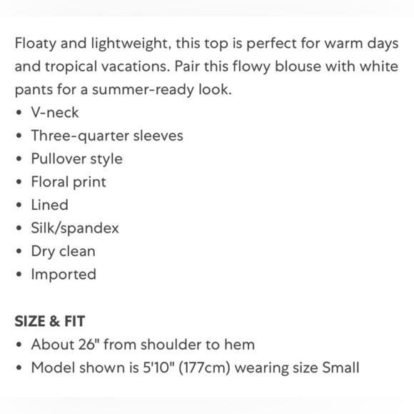 Trina Turk Abree Silk Top Medium - Picture 5 of 13